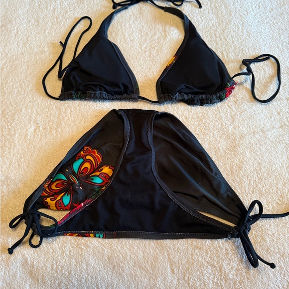 Target Black Bikini with Butterfly and Skull Design - Picture 7 of 14